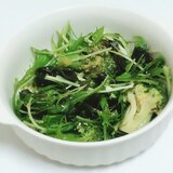 ブロッコリーと水菜のグリーンサラダ